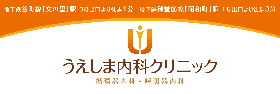 地下鉄谷町線「文の里」駅 3号出口より徒歩1分 地下鉄御堂筋線「昭和町」駅 1号出口より徒歩3分 うえしま内科クリニックです。